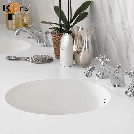 Модный материал, искусственный камень, акриловая твердая поверхность для туалетного столика в ванной комнате